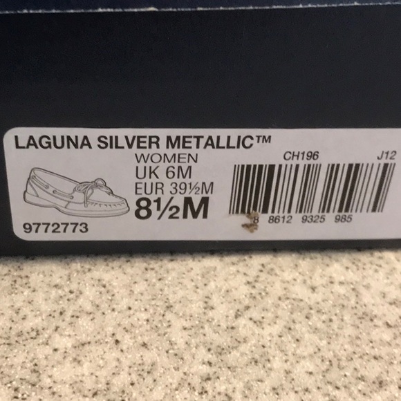 SPERRY Top-Sider 8 1/2 M Laguna Silver Metallic/tan - Picture 5 of 5